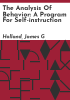 The_analysis_of_behavior__a_program_for_self-instruction